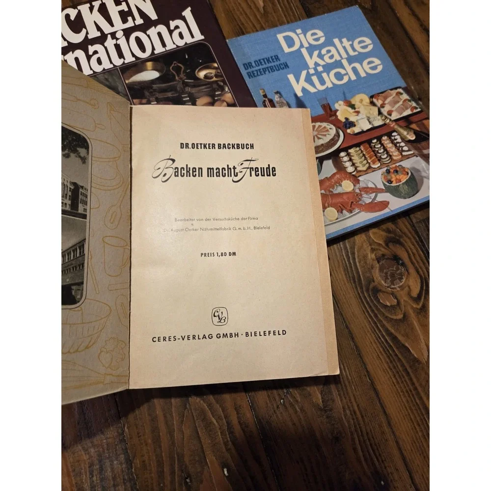 3 German‎ Cookbooks Lot Dr.Oetker (2) Lingen (1)